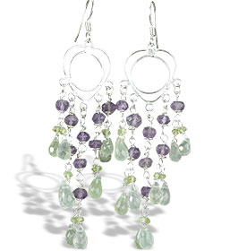 unique Prehnite earrings Jewelry