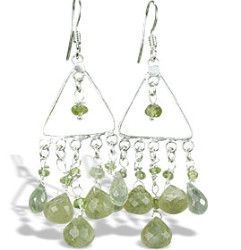 unique Prehnite earrings Jewelry