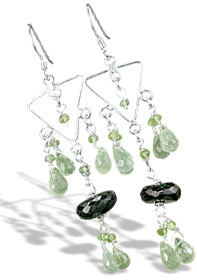 unique Prehnite earrings Jewelry