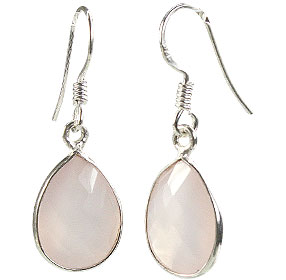 unique Rose quartz Earrings Jewelry