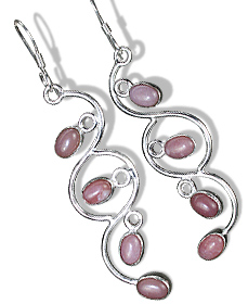 unique Pink Opal Earrings Jewelry