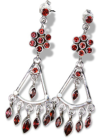 unique Garnet Earrings Jewelry