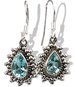 unique Blue Topaz Earrings Jewelry