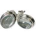 Design 10015: blue aquamarine post, studs earrings