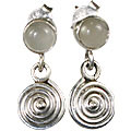 Design 10017: white aquamarine post earrings