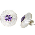 Design 10053: purple amethyst art-deco earrings
