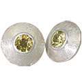 Design 10054: yellow citrine art-deco, studs earrings