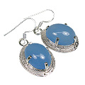 Design 10056: blue chalcedony earrings