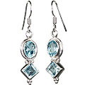 Design 10090: blue blue topaz earrings