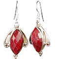 10130: Red ruby earrings
