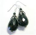 Design 10234: black onyx chunky earrings