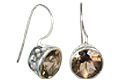 Design 10419: brown smoky quartz earrings