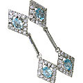 Design 10522: blue,white blue topaz engagement earrings