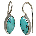 Design 10673: blue,green turquoise american-southwest earrings