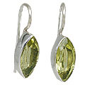 Design 10674: green lemon quartz contemporary earrings