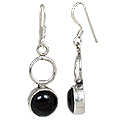 Design 10685: black onyx halloween earrings