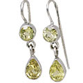 lemon quartz earrings