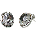 10755: White white topaz  studs earrings