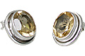 Design 10757: yellow citrine post earrings