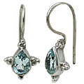 10761: Blue blue topaz  drop earrings