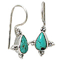 10793: blue,green turquoise  american-southwest earrings