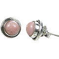 Design 10821: pink opal post earrings