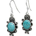 10895: Blue, Green turquoise  american-southwest earrings