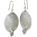 11097: White white topaz earrings