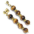 Design 11204: brown,orange tiger eye halloween, studs earrings
