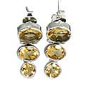 Design 11268: yellow citrine post earrings