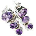 11270: purple amethyst  post earrings