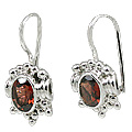 Design 11329: red garnet gothic-medieval earrings