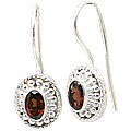 Design 11365: red garnet estate earrings