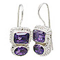Design 11377: purple amethyst earrings