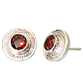11384: red garnet  post earrings