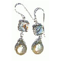 11697: green,white abalone earrings