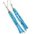 11848: blue turquoise  multistrand earrings