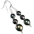 11866: Gray hematite earrings