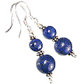 11867: Blue lapis lazuli earrings