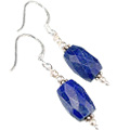 11868: Blue lapis lazuli  ethnic earrings