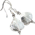 11870: White crystal earrings