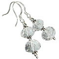 11874: White crystal earrings