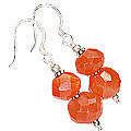Design 11875: orange carnelian ethnic earrings