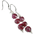 11878: Pink ruby earrings