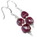 11880: Pink ruby earrings