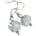11908: White crystal earrings