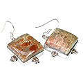 11980: Brown jasper  american-southwest earrings