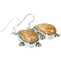 11984: Brown jasper  american-southwest earrings