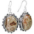12012: Brown jasper  american-southwest earrings