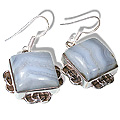 12016: Blue agate  american-southwest earrings